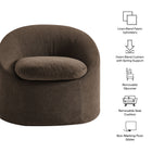 Modway Sadie Slipcovered Linen-Blend Round Accent Chair