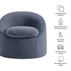 Modway Sadie Slipcovered Linen-Blend Round Accent Chair