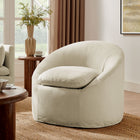 Modway Sadie Slipcovered Linen-Blend Round Accent Chair