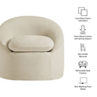 Modway Sadie Slipcovered Linen-Blend Round Accent Chair