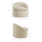 Modway Sadie Slipcovered Linen-Blend Round Accent Chair