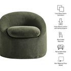 Modway Sadie Slipcovered Linen-Blend Round Accent Chair