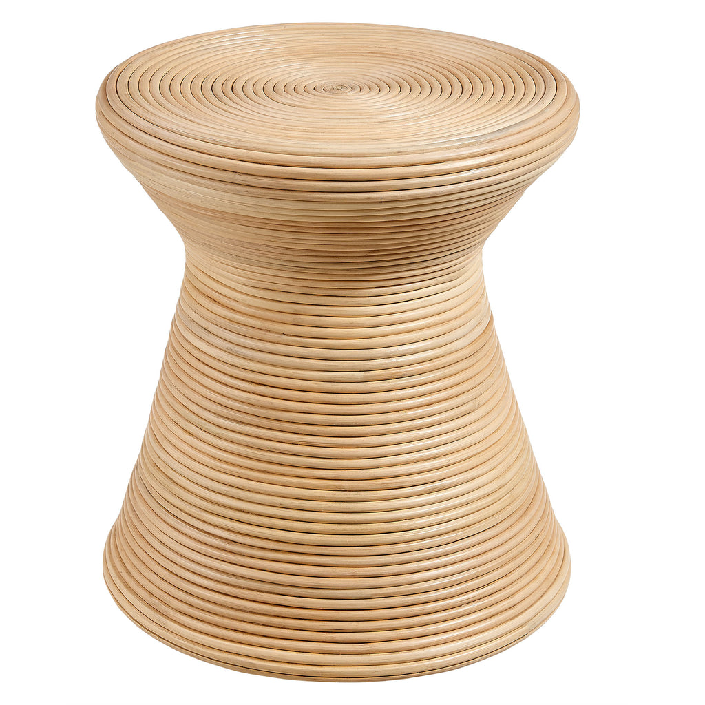 Modway Tavi Hourglass Natural Rattan Round Side Table  