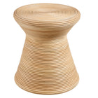 Modway Tavi Hourglass Natural Rattan Round Side Table  