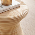 Modway Tavi Hourglass Natural Rattan Round Side Table