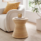 Modway Tavi Hourglass Natural Rattan Round Side Table