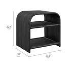 Modway Eve Curved Natural Rattan Side Table