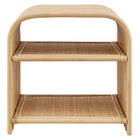 Modway Eve Curved Natural Rattan Side Table