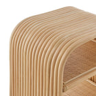 Modway Eve Curved Natural Rattan Side Table