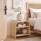 Modway Eve Curved Natural Rattan Side Table