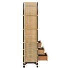 Modway Jane 71 Inch Tall Arched Natural Rattan Bookshelf