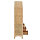 Modway Jane 71 Inch Tall Arched Natural Rattan Bookshelf