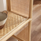 Modway Celeste 67 Inch Tall Arched Natural Rattan Bookshelf