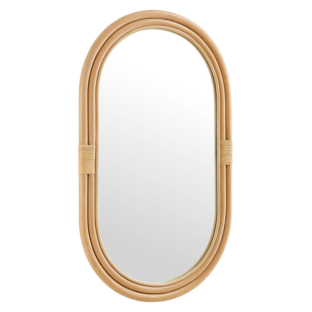Modway Corsica Oval Rattan Wall Mirror  