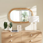 Modway Corsica Oval Rattan Wall Mirror