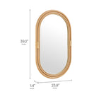 Modway Corsica Oval Rattan Wall Mirror
