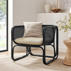 Modway Ellis Natural Rattan Accent Armchair