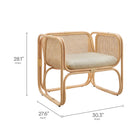 Modway Ellis Natural Rattan Accent Armchair