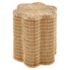 Modway Erika Scalloped Natural Rattan Side Table  