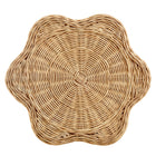Modway Erika Scalloped Natural Rattan Side Table