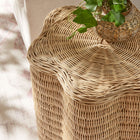 Modway Erika Scalloped Natural Rattan Side Table