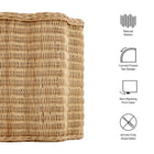 Modway Erika Scalloped Natural Rattan Side Table