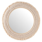 Modway Jade Round Rattan Macrame Wall Mirror