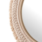 Modway Jade Round Rattan Macrame Wall Mirror
