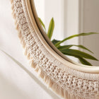 Modway Jade Round Rattan Macrame Wall Mirror