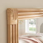 Modway Corsica Curved Rectangle Rattan Wall Mirror