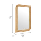 Modway Corsica Curved Rectangle Rattan Wall Mirror