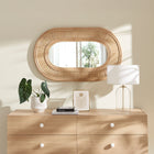 Modway Sovana Oval Rattan Wall Mirror