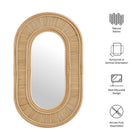 Modway Sovana Oval Rattan Wall Mirror