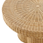 Modway Ainsley 32 Inch Round Natural Rattan Coffee Table