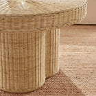 Modway Ainsley 32 Inch Round Natural Rattan Coffee Table