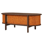 Modway Coralie Curved Vegan Leather Oval Coffee Table