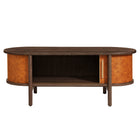Modway Coralie Curved Vegan Leather Oval Coffee Table