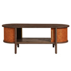 Modway Coralie Curved Vegan Leather Oval Coffee Table