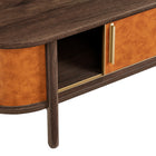 Modway Coralie Curved Vegan Leather Oval Coffee Table