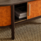 Modway Coralie Curved Vegan Leather Oval Coffee Table