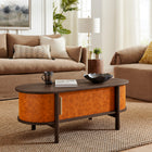 Modway Coralie Curved Vegan Leather Oval Coffee Table
