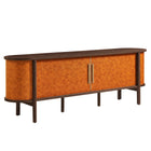 Modway Coralie Curved 71" Vegan Leather Oval TV Stand  