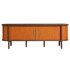 Modway Coralie Curved 71" Vegan Leather Oval TV Stand