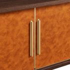 Modway Coralie Curved 71" Vegan Leather Oval TV Stand