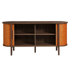 Modway Coralie Curved Vegan Leather Oval Sideboard
