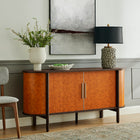 Modway Coralie Curved Vegan Leather Oval Sideboard