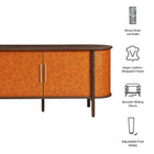Modway Coralie Curved Vegan Leather Oval Sideboard