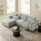 Modway Roscoe Left-Facing Fabric Sectional Sofa with Chaise