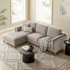 Modway Roscoe Left-Facing Fabric Sectional Sofa with Chaise