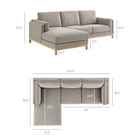 Modway Roscoe Left-Facing Fabric Sectional Sofa with Chaise